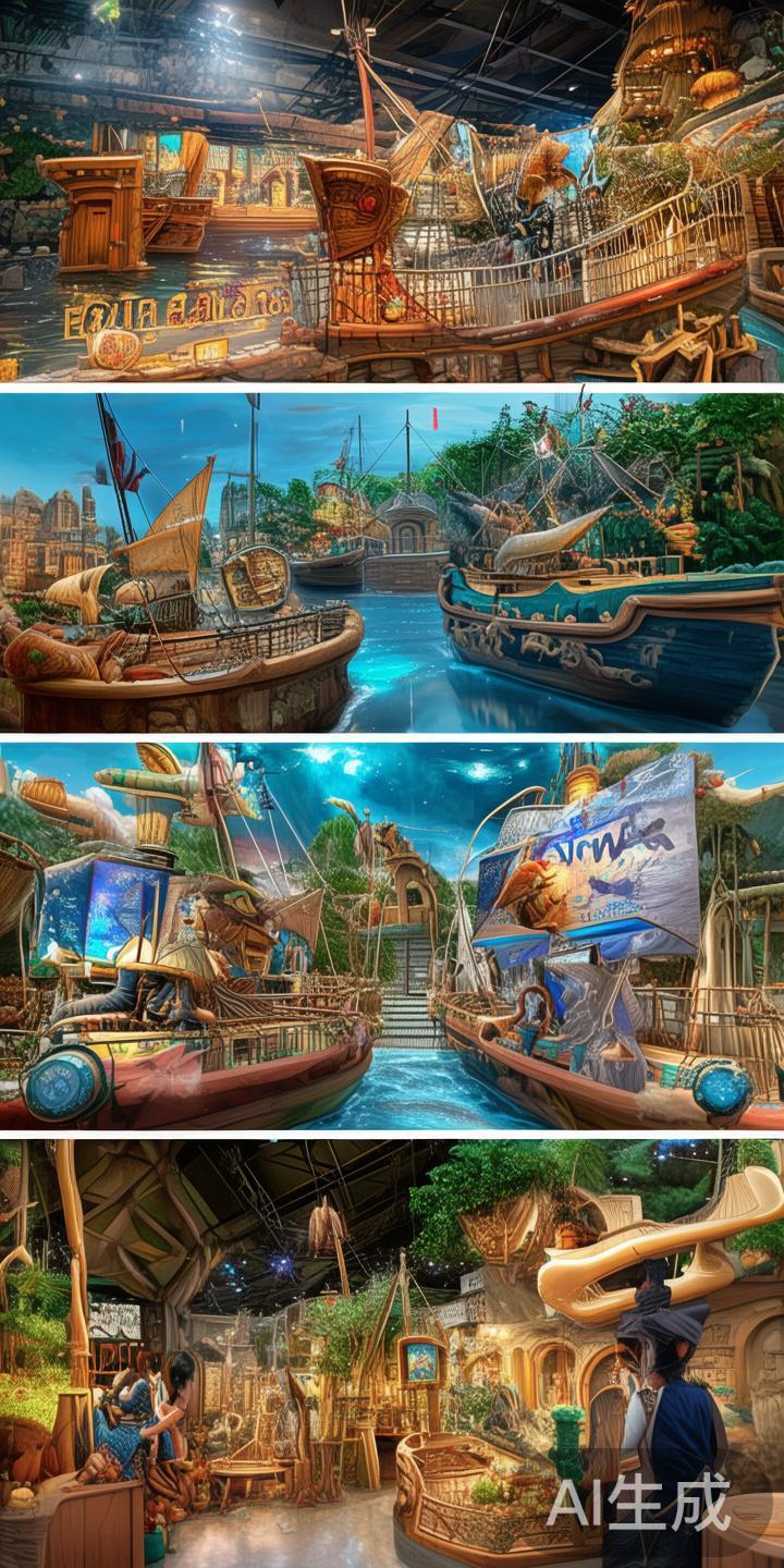 澳门威尼斯人的室内主题娱乐区融合了童话元素，比如海