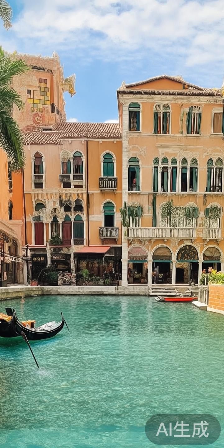 另一方面，威尼斯度假村则位于路氹内部，其以“意大利